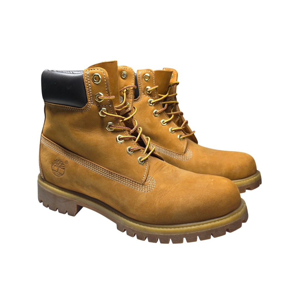 Timberland 6 Inch Premium Waterproof Boot Wheat Leather 10061 Mens 9.5 M